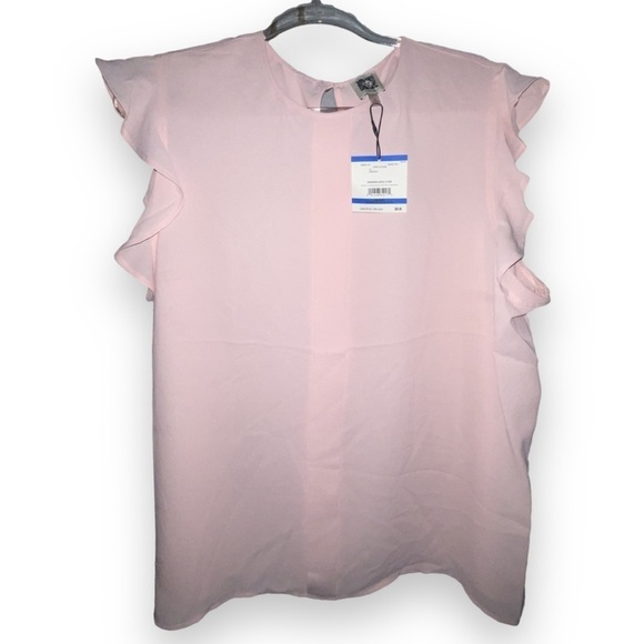 NWT Anne Klein Flutter Sleeve Blouse - Picture 1 of 4